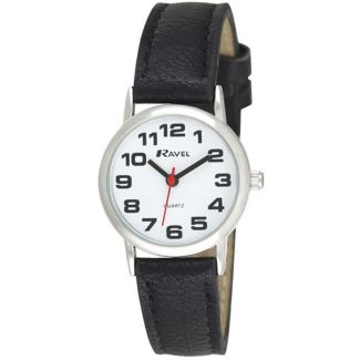 Ravel Ladies Classic Strap Watch - Black & Silver