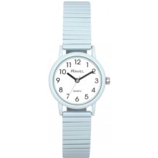 Ravel Ladies Expander Bracelet Watch - Pastel Blue