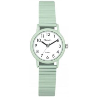 Ravel Ladies Expander Bracelet Watch - Pastel Green