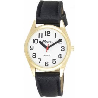 Ravel Ladies Super Bold Easy Read Watch - Black/Gold