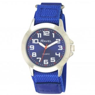Wholesale Ravel Men's Velcro Strap Watch  - Blue 
