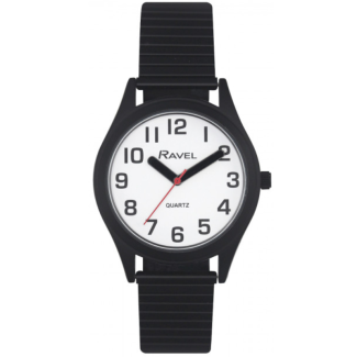 Ravel Men's Classic Bracelet Watch - Black & White