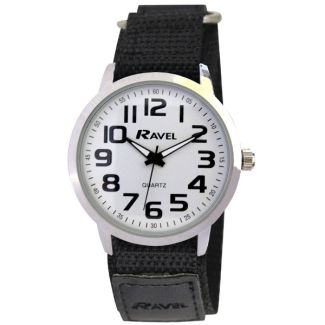 Ravel Mens Classic Dial Velcro Watch Strap 