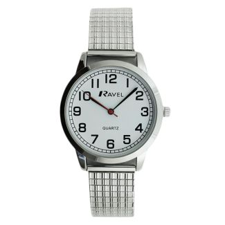 Ravel Mens Metal Expander Classic Fashion Watch - Silver