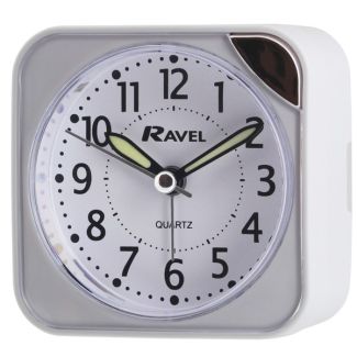 Wholesale Ravel Quartz Alarm Clock - White