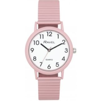 Ravel Unisex Expander Bracelet Watch - Pastel Pink