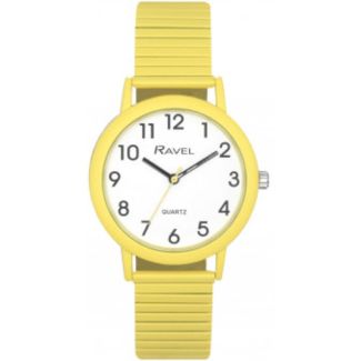 Ravel Unisex Expander Bracelet Watch - Pastel Yellow