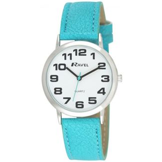 Ravel Unisex Round Polished Watch - Turquoise