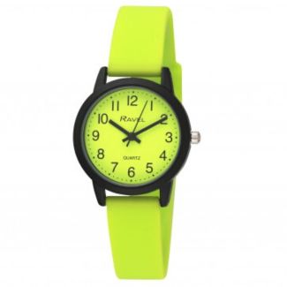 Ravel Ladies Silicone Strap Watch - Lime Green 