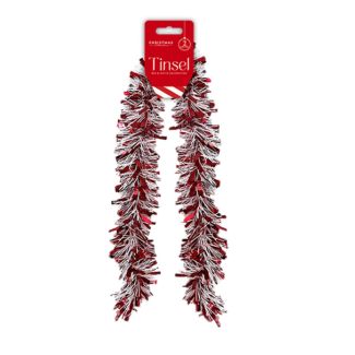 Red & White Tinsel - 2m 