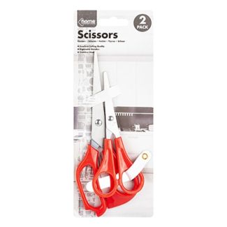 Red Coloured Cutting Scissors (Pack of 2)