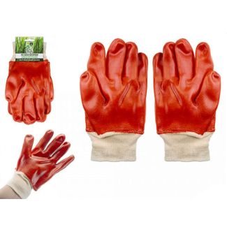 Wholesale Red Dipped Work Gloves With Seamless Knitted Liner 