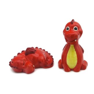 Red Dragon Ceramic Salt & Pepper Set