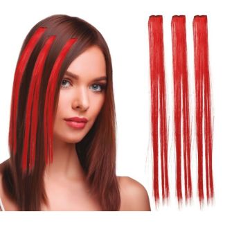 3pcs Hair Extensions - Red - 50cm