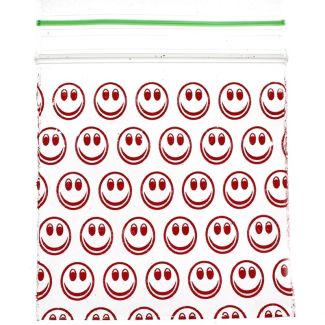 Wholesale Grip Seal Printed Resealable Bags Smiley Face 