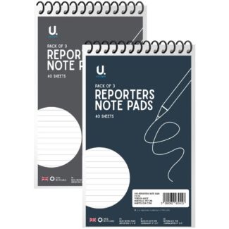 Reporters Notepad Spiral Bound – Pack of 3 (Assorted)