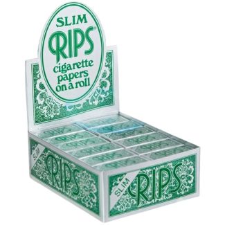 Rips 24 King Size Slim Rolling Paper Rolls - Green - 5m