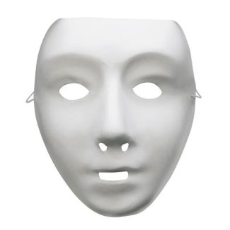 White Robot Mask With Elastic 
