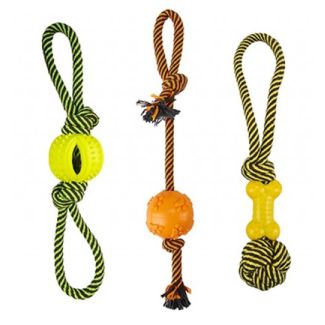 ROPE TUGGERS DOG TOY 3 ASSORTED