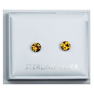 Round Gem Birthstone Studs 4mm - November(Topaz)