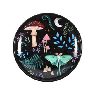 Round Dark Forest Print Trinket Dish