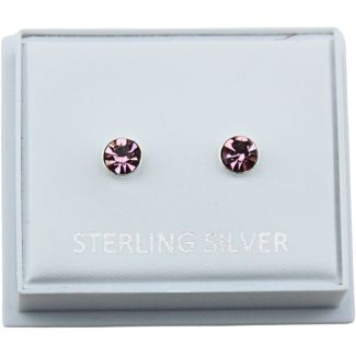 Round Gem Birthstone Studs 4mm - June