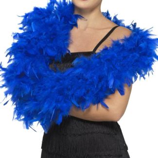 Royal Blue Deluxe 80g Feather Boas - 180cm Long