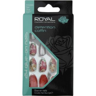 Royal Cosmetics 24 Glue-On Nails - Detention Coffin