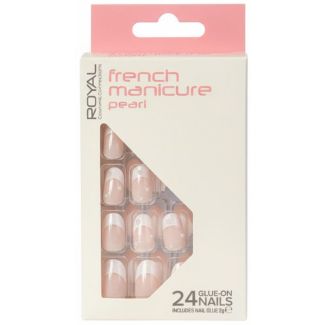 Royal Cosmetics 24 Glue-On Nails - French Manicure Pearl 