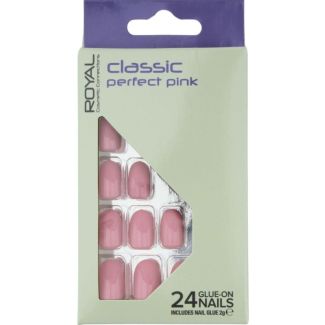 Royal Cosmetics 24 Glue-On Nails - Perfect Pink 