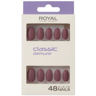 Royal Cosmetics 48 Glue-On Nails - Classic Demure 