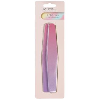 Royal Cosmetics 2 Nail Files (18cm)