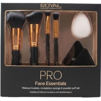 Royal Cosmetics Pro Face Essentials Makeup Brush & Sponge Set 
