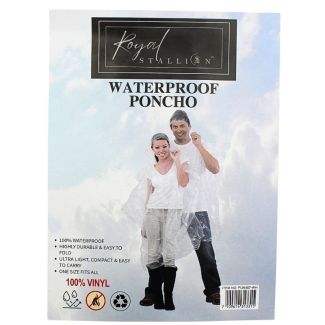 Royal Stallian Adult Waterproof Poncho (One Size) - White