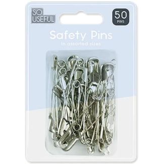 Safety Pins (50 Pieces) - Assorted Sizes