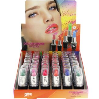 Wholesale Saffron Colour Change Lipstick - Assorted Colours