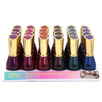 Wholesale Saffron Pearly Moods Nail Polish - Tray 14