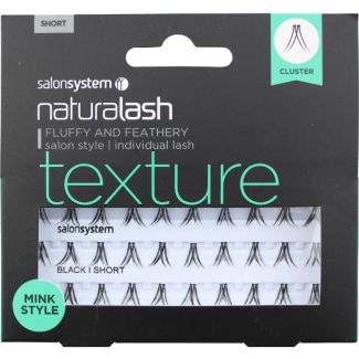 Salon System Cluster Lashes Short Black- Mink Style 
