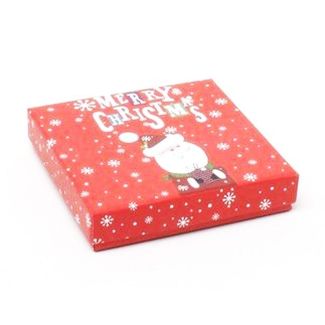 Wholesale Santa Print Gift Box - 9x9x2cm 