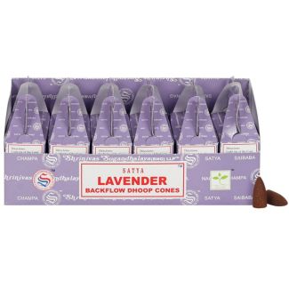 Satya Lavender Backflow Dhoop Cones (6 x 90g)