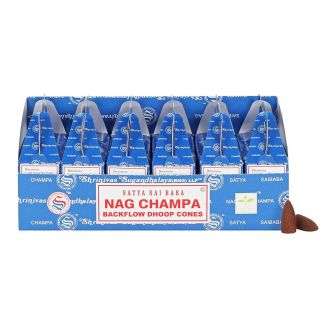 Satya Nag Champa Backflow Dhoop Cones (6 x 90g)