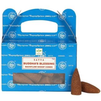 Satya Backflow Dhoop Cones – Buddha Blessing (Pack of 6)