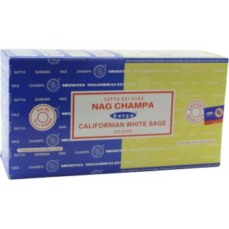 Satya Combo Incense Sticks – Nag Champa and Californian White Sage