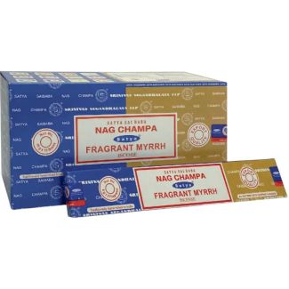 Satya Combo Incense Sticks – Nag Champa and Fragrant Myrrh