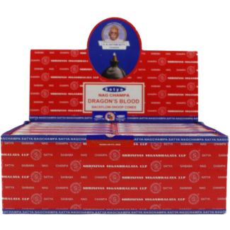 Satya Nag Champa Backflow Dhoop Cones - Dragon's Blood 