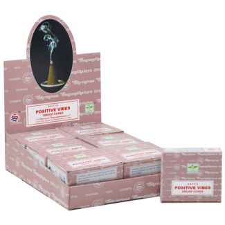Satya POSITIVE VIBES Dhoop Cones With Stand (12 x 30g)