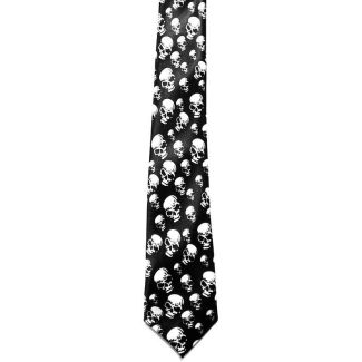Tie With White Skulls