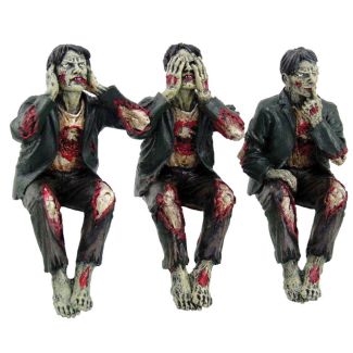 See No, Hear No Speak No Evil Zombies Figurine - 10cm