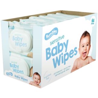 Sensitive Fragrance Free Baby Wipes - Pack of 64