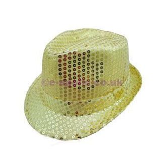 Sequin Trilby - Gold 